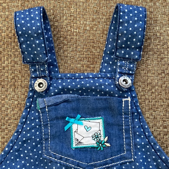 Trois Moutons Lightweight Polka Dot Cotton Jumper Dress 6 Months - Picture 2 of 11